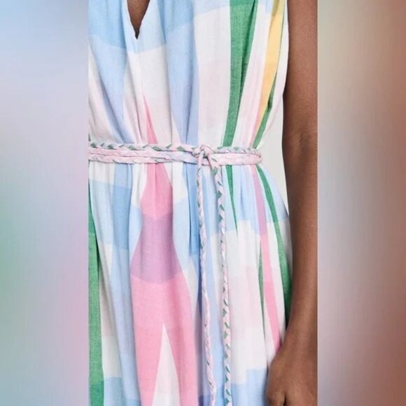 🆕 Mille Marilyn Plaid Halter Neck Full Skirt Midi Dress Cotton X-Small - Picture 5 of 14